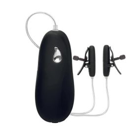 Nipple Play Teasers Vibrating Heated Nipple Clamps Black